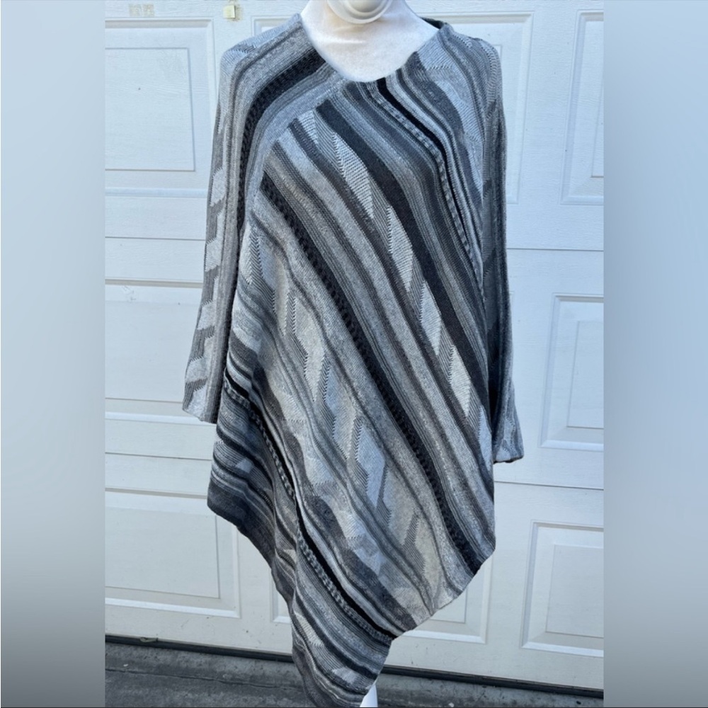 VTG Lauren Ralph Lauren cotton/Linen Poncho grey S/M NWT